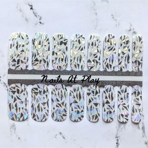 5 for $20 Nail Wraps- Silver Ice (transparent)